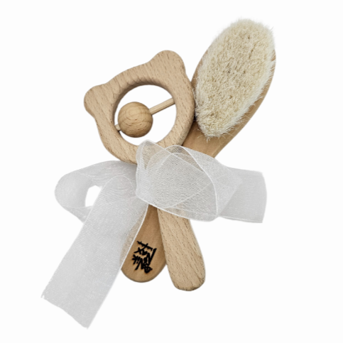 Baby Brush and Rattle Set | Newborn