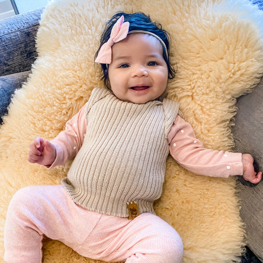 Baby Merino Vest | Beige