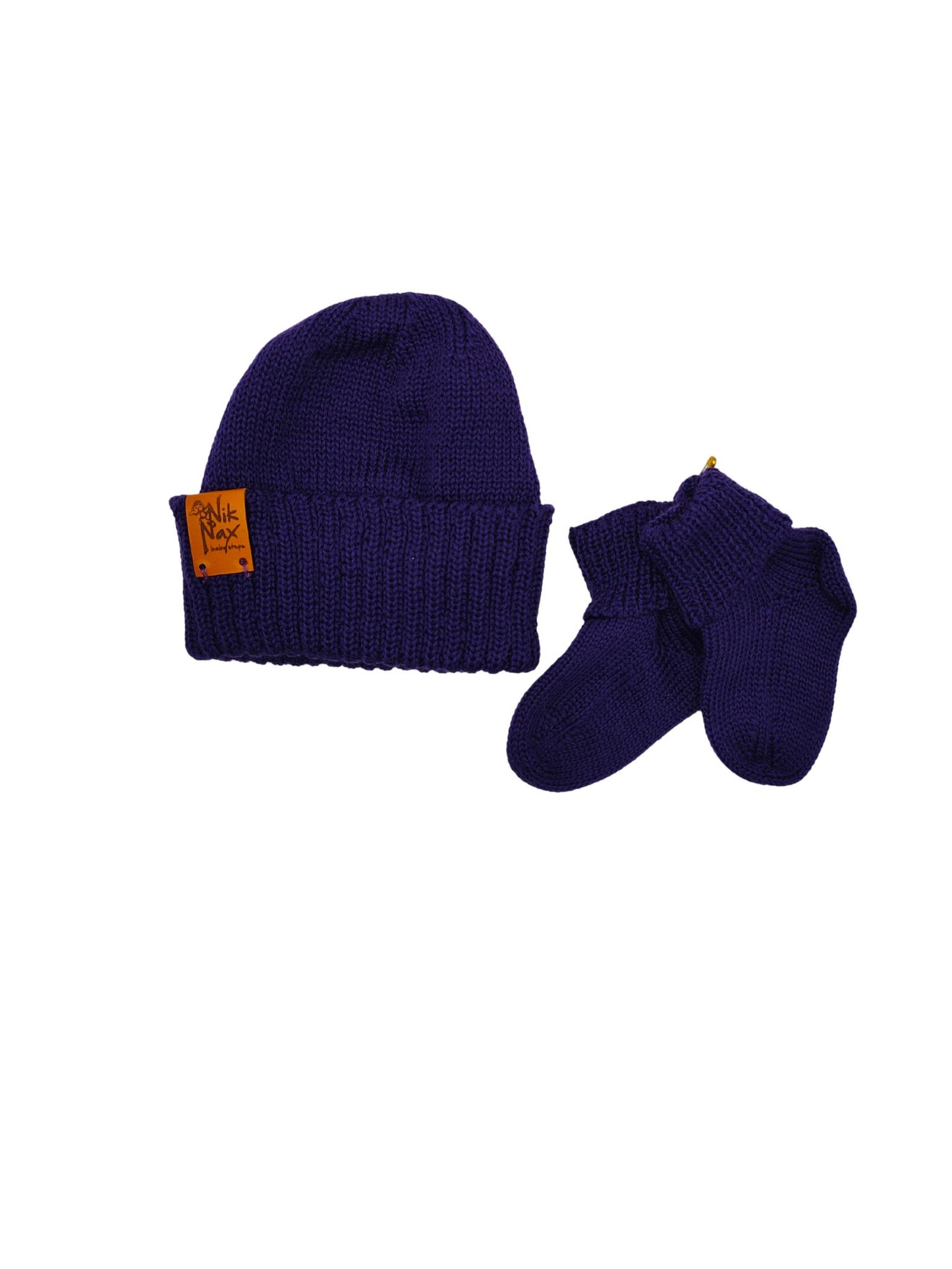 Baby Merino Beanie & Socks Classic Range | Purple | NZ Made