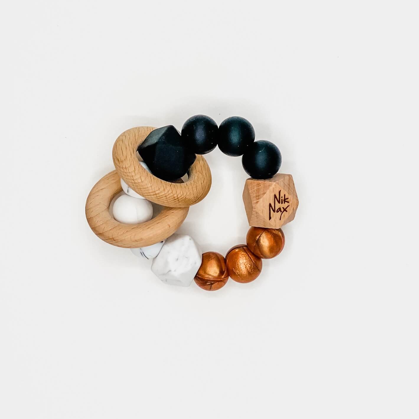 Baby Teether - Harper | Black Marble