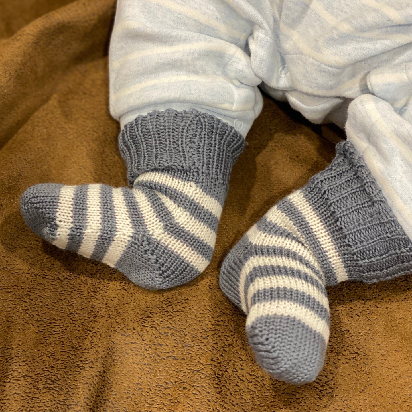 Baby Merino Striped Beanie & Socks | NZ Made