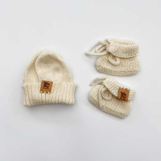 Baby Merino Cream Accessories | 0-3 Months