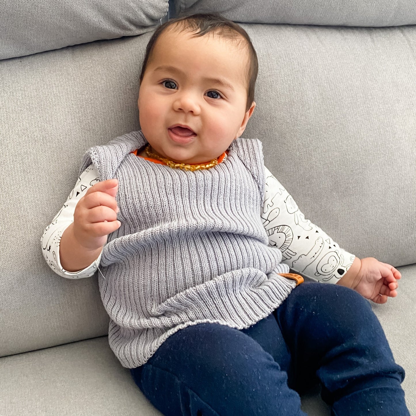 Baby Merino Vest | Silver | Multi-size