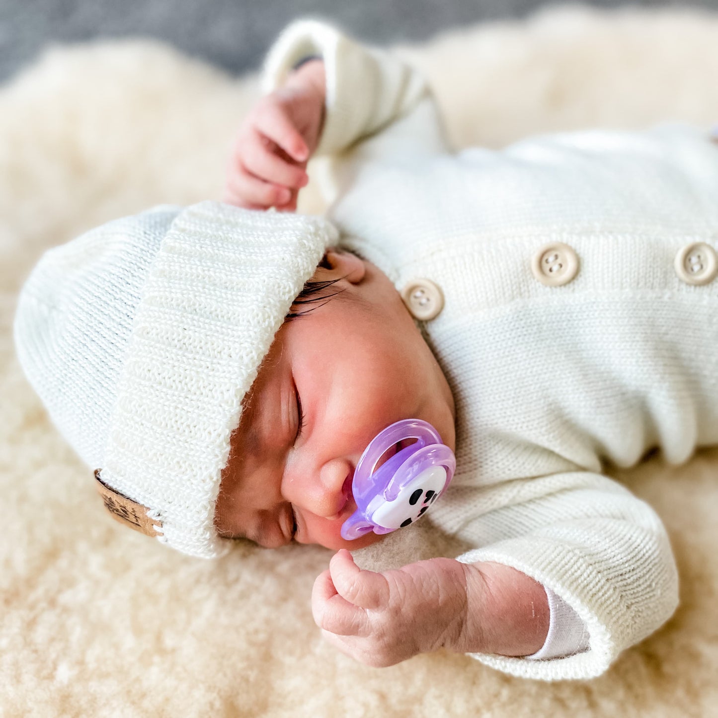Baby Merino Cardigan | Cream | Multi Size