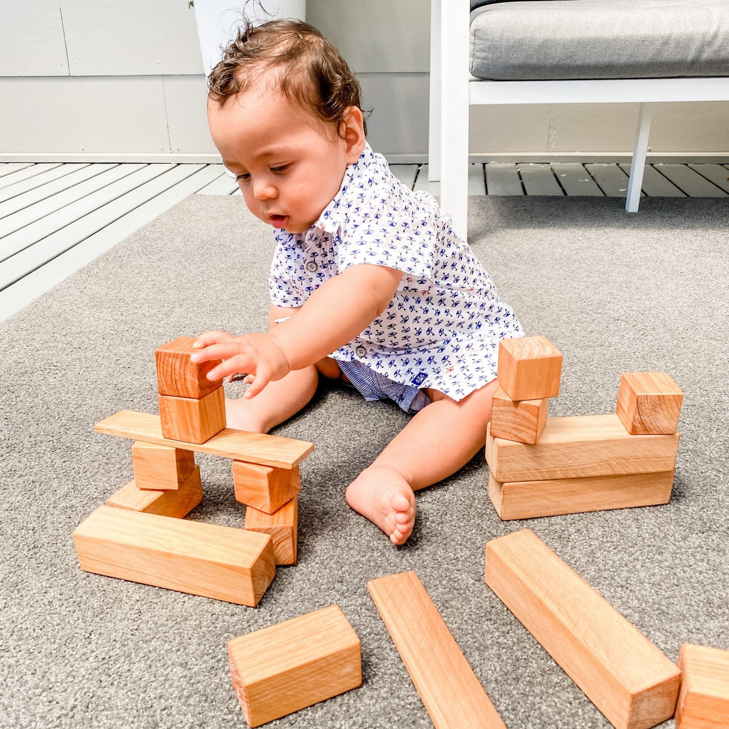 Wooden Block Set | 16 Pieces | NZ Made
