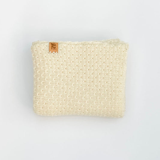 Personalised Baby Merino Blanket Wrap | Cream