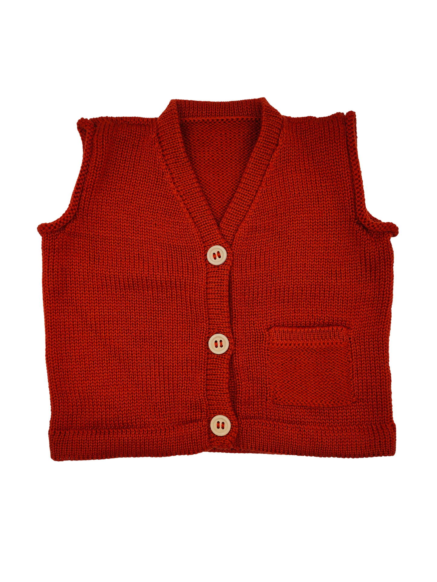 Baby Merino Vest | Burnt Orange