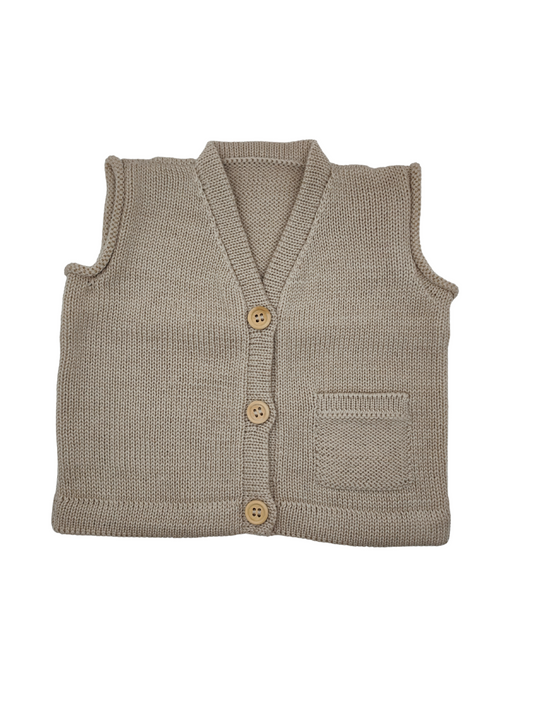 Baby Merino Vest | Beige