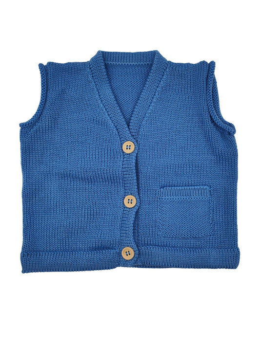 Baby Merino Vest | Cornflower